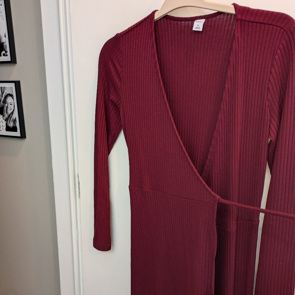 Old Navy Maroon Wrap Dress